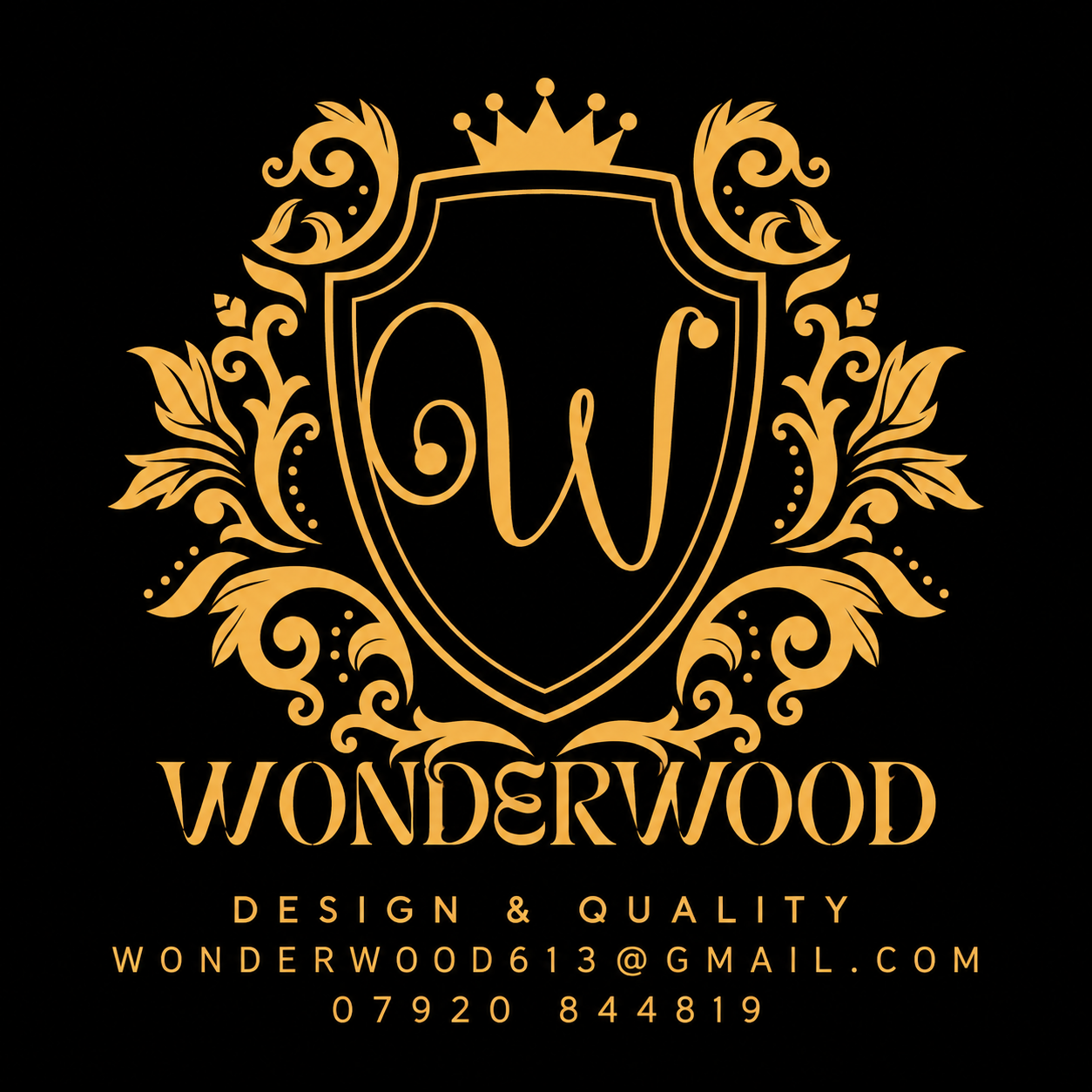 Wonderwood gold crowned W logo